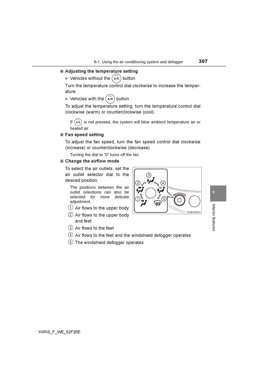 Toyota Yaris III 3 owners manual / page 307