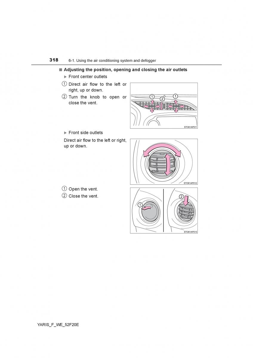 Toyota Yaris III 3 owners manual / page 318