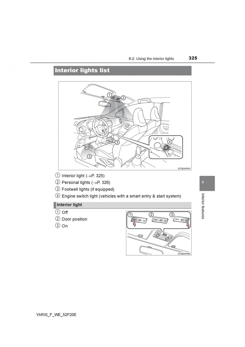 Toyota Yaris III 3 owners manual / page 325