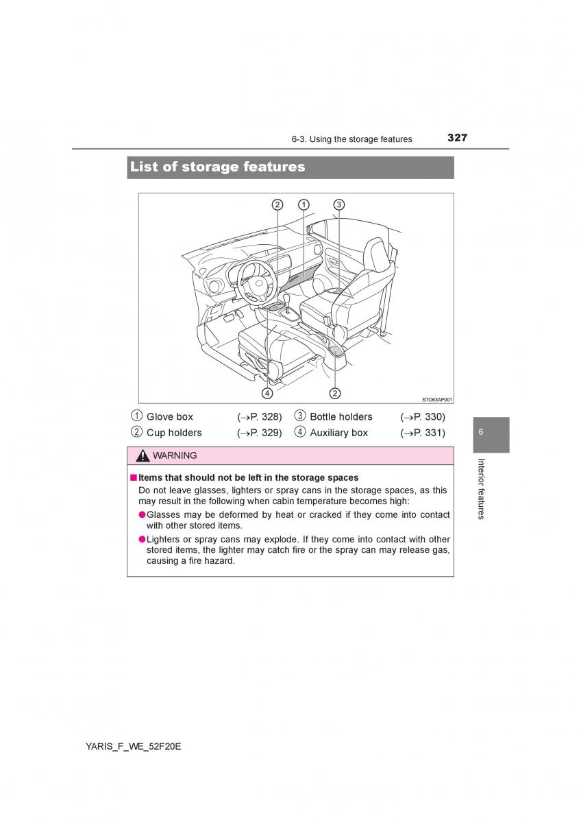 Toyota Yaris III 3 owners manual / page 327