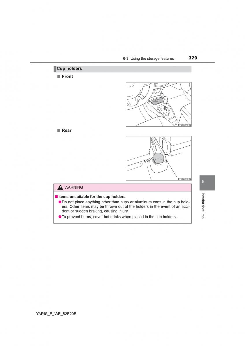 Toyota Yaris III 3 owners manual / page 329