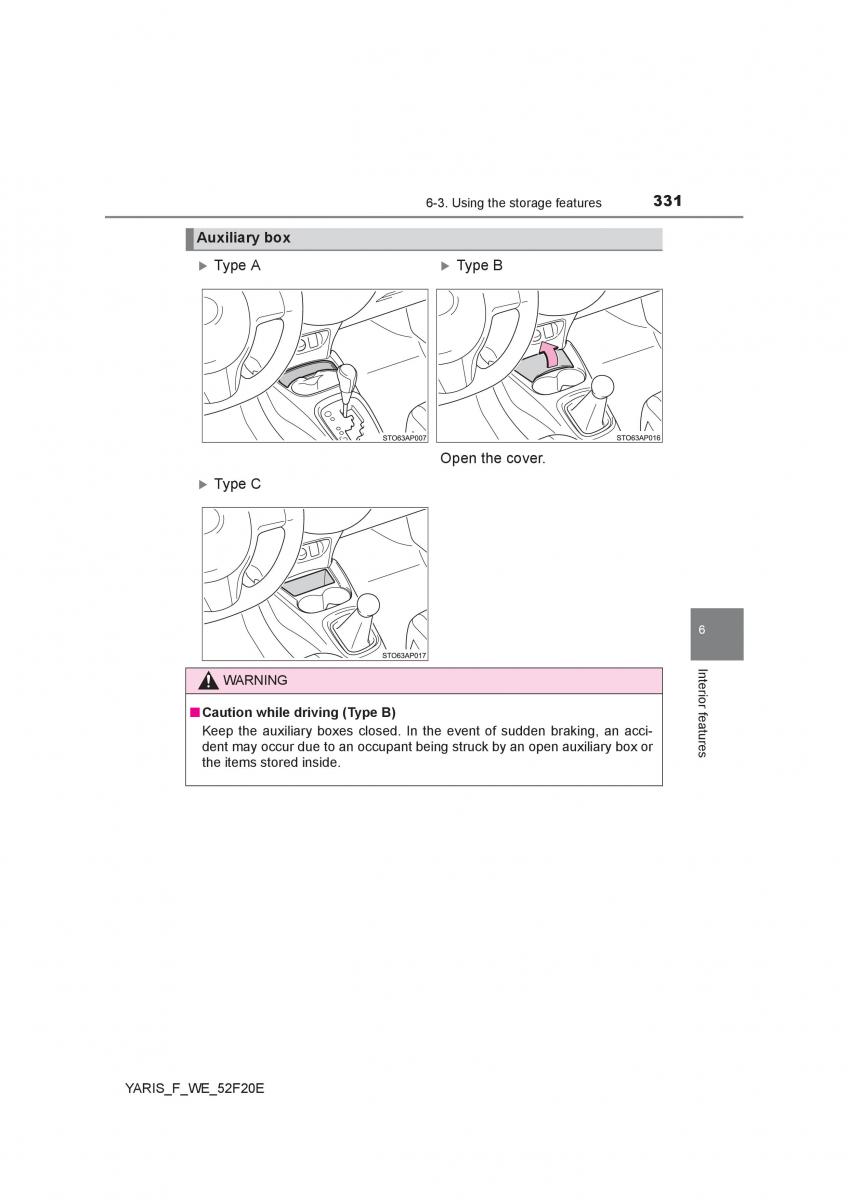 Toyota Yaris III 3 owners manual / page 331