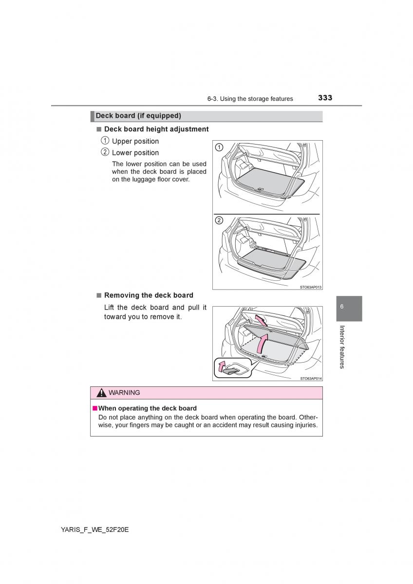 Toyota Yaris III 3 owners manual / page 333