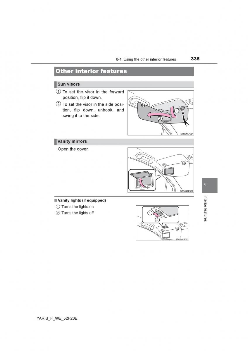 Toyota Yaris III 3 owners manual / page 335