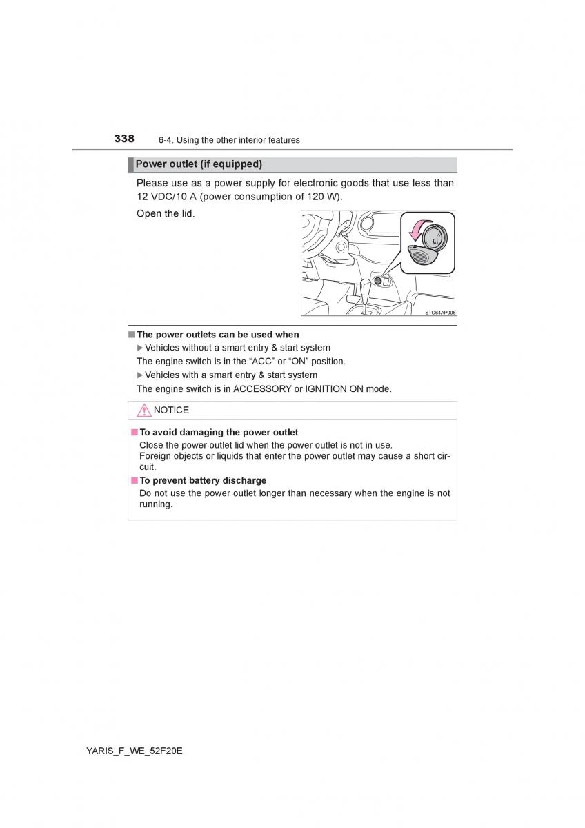 Toyota Yaris III 3 owners manual / page 338