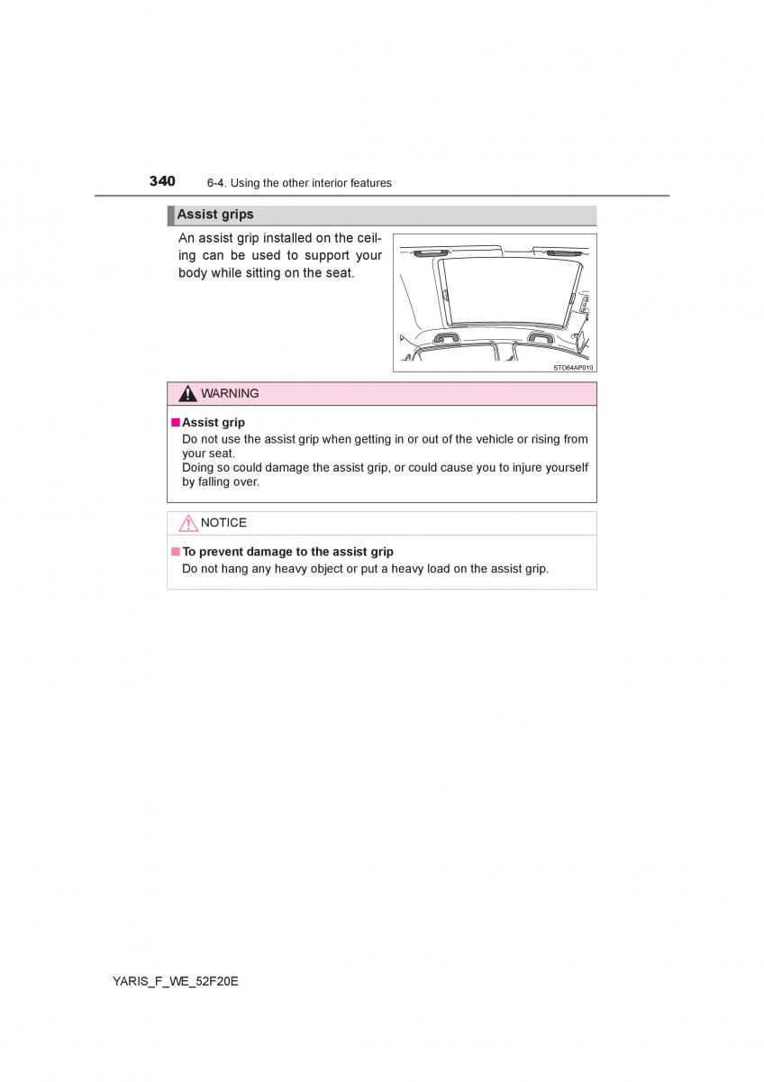 Toyota Yaris III 3 owners manual / page 340