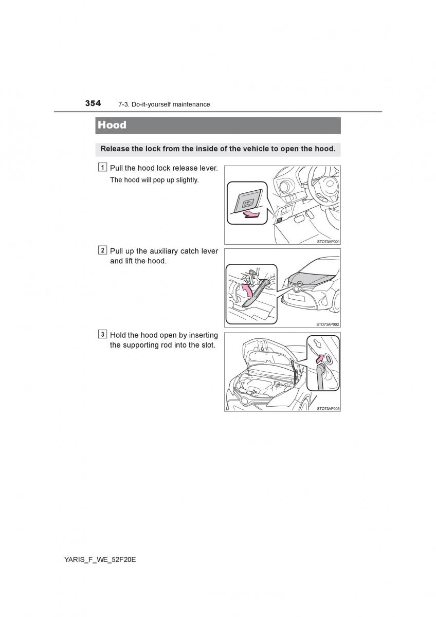 Toyota Yaris III 3 owners manual / page 354