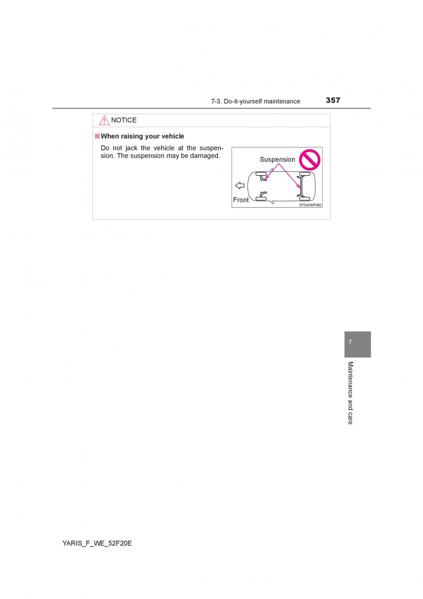 Toyota Yaris III 3 owners manual / page 357