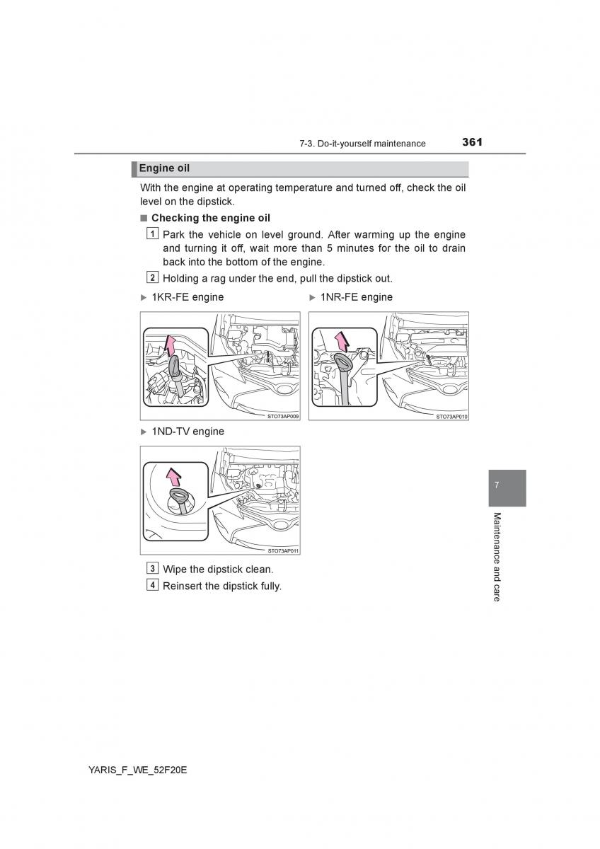 Toyota Yaris III 3 owners manual / page 361