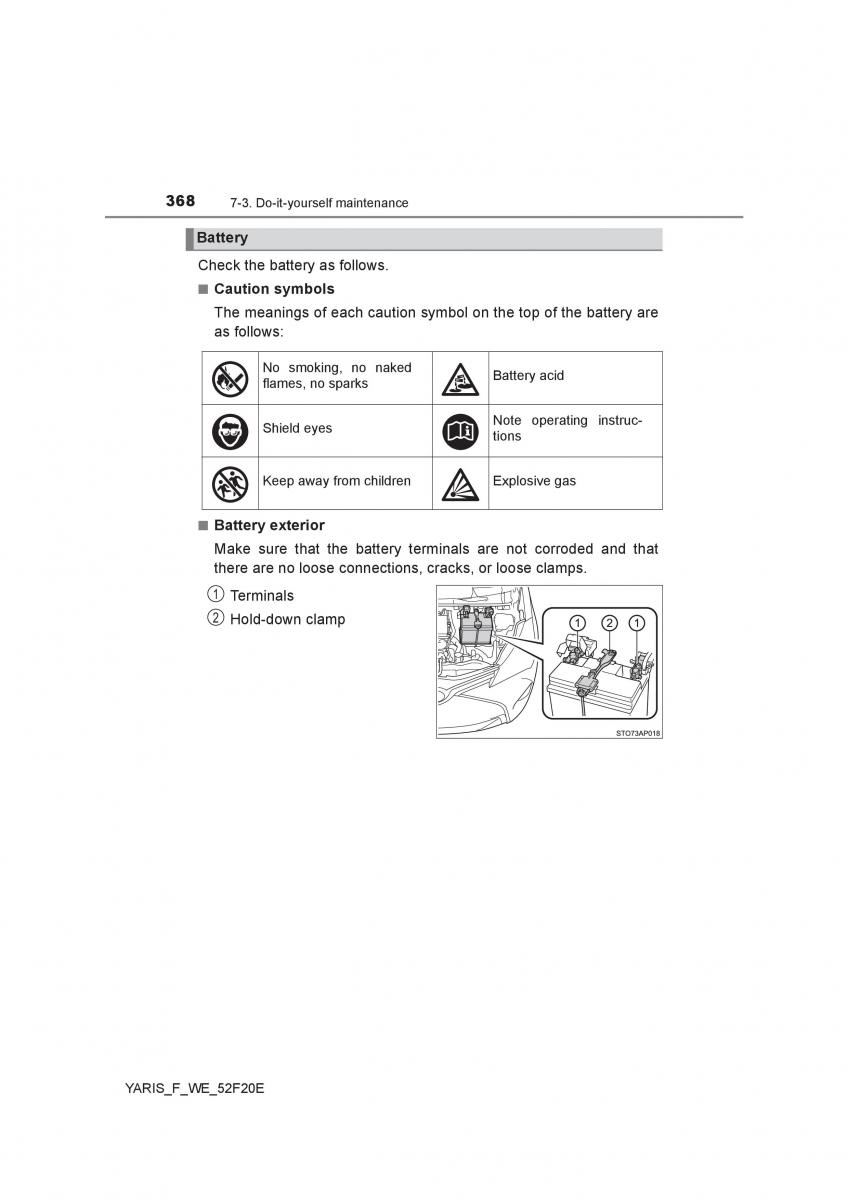 Toyota Yaris III 3 owners manual / page 368