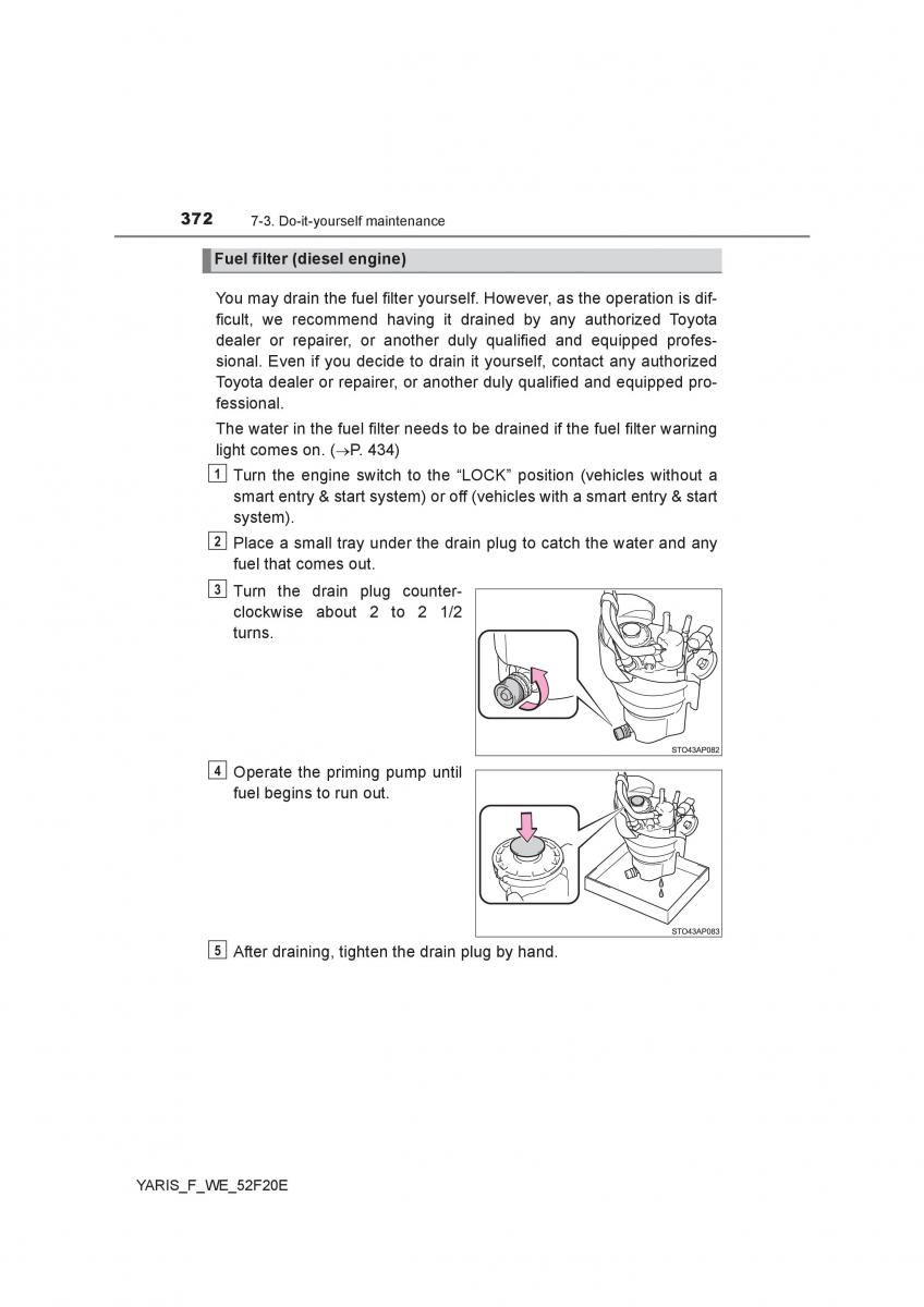 Toyota Yaris III 3 owners manual / page 372