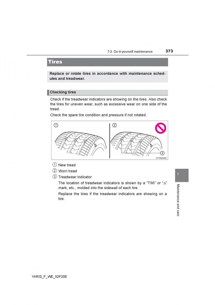 Toyota Yaris III 3 owners manual / page 373