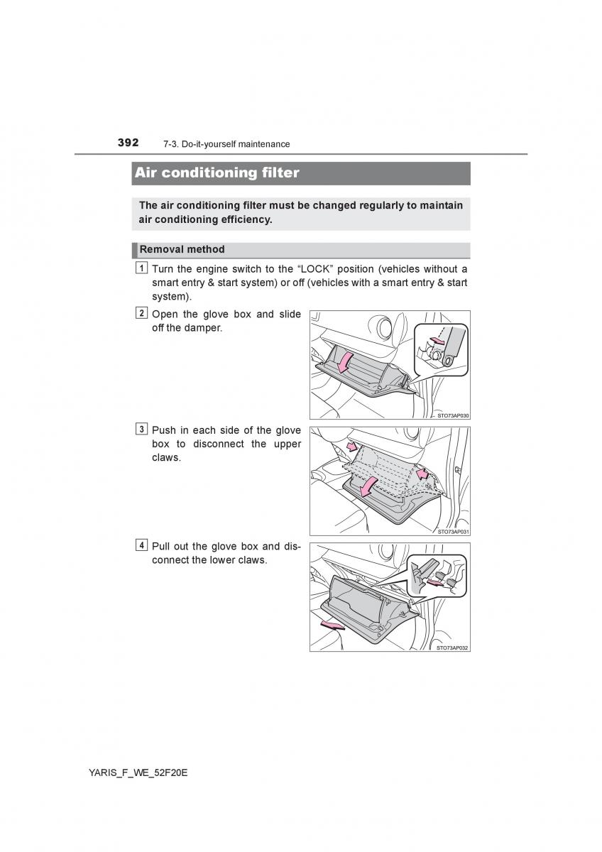 Toyota Yaris III 3 owners manual / page 392