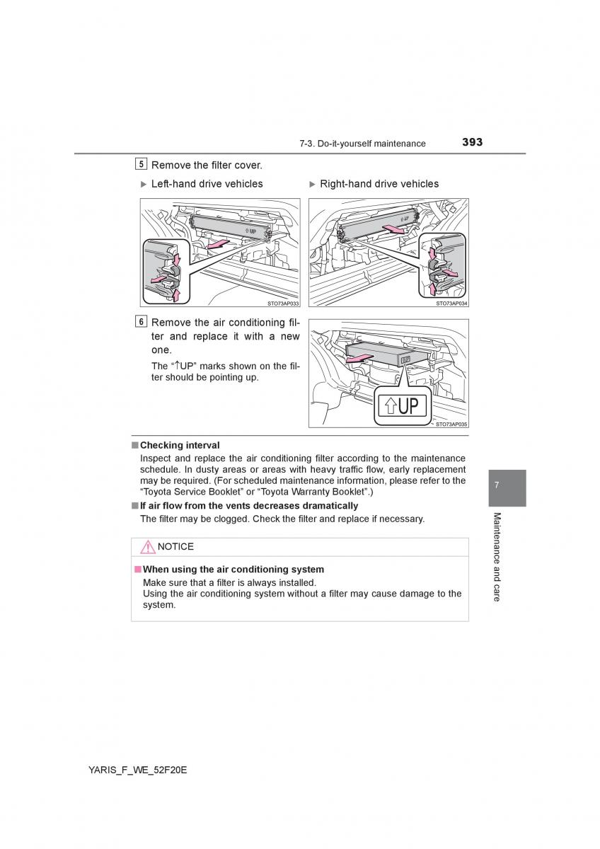 Toyota Yaris III 3 owners manual / page 393