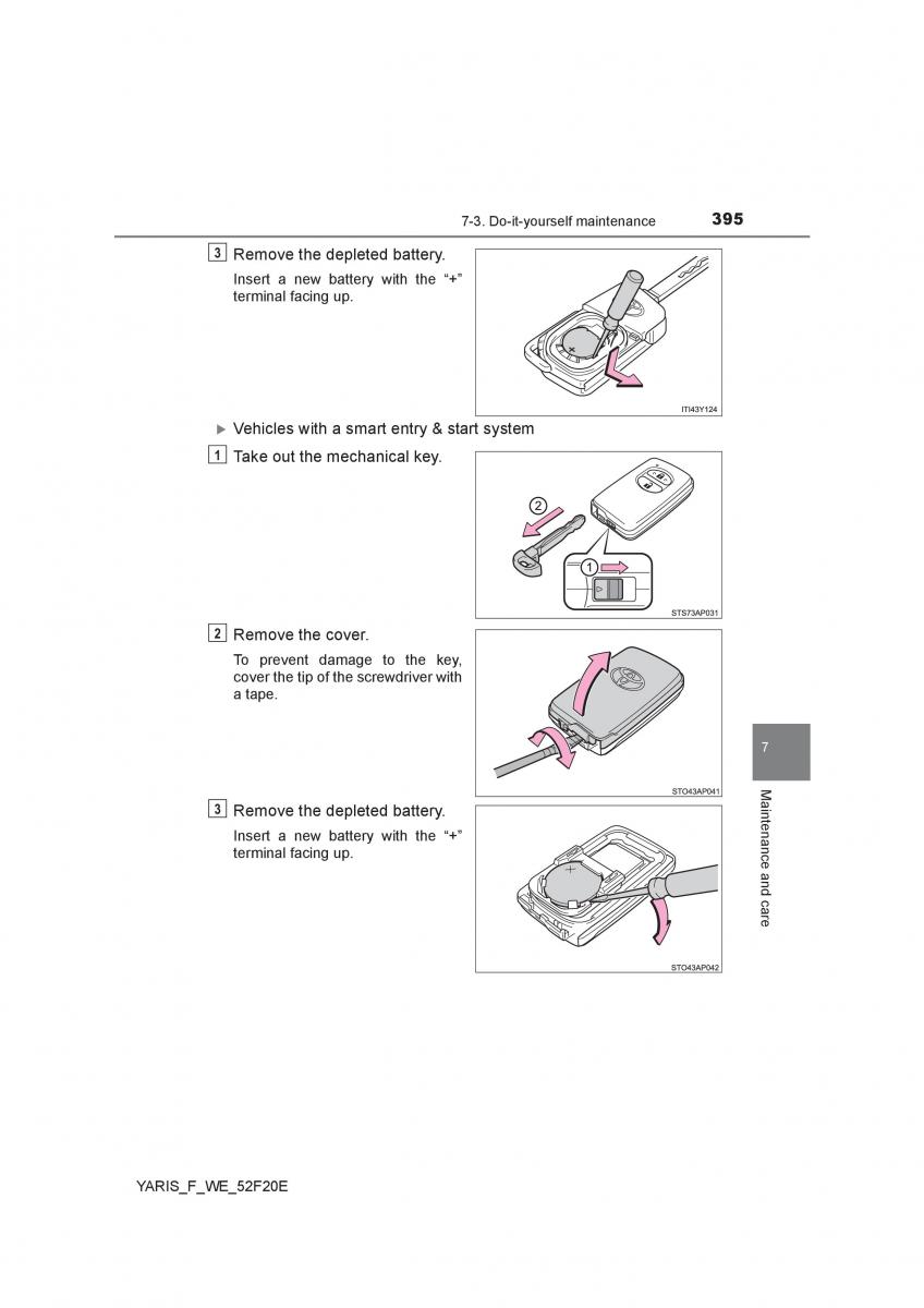 Toyota Yaris III 3 owners manual / page 395