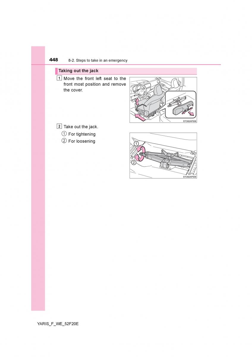 Toyota Yaris III 3 owners manual / page 448