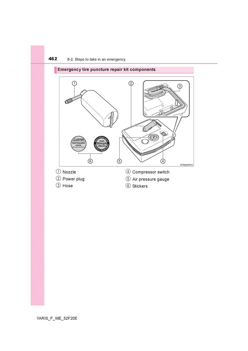 Toyota Yaris III 3 owners manual / page 462