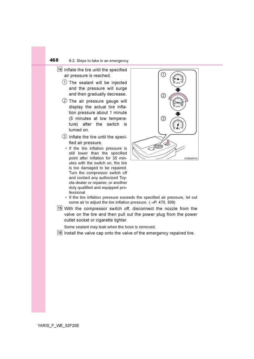 Toyota Yaris III 3 owners manual / page 468