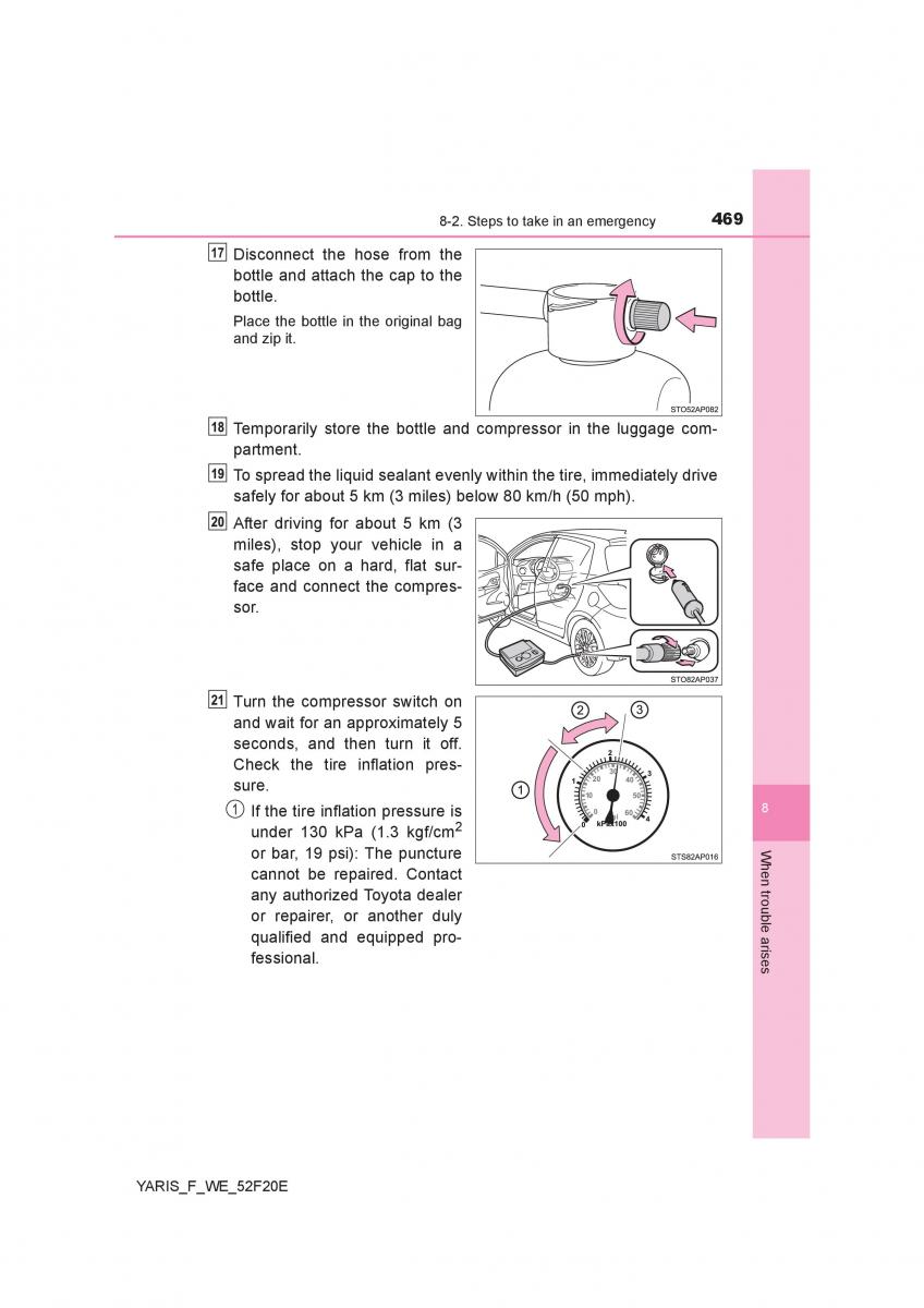 Toyota Yaris III 3 owners manual / page 469