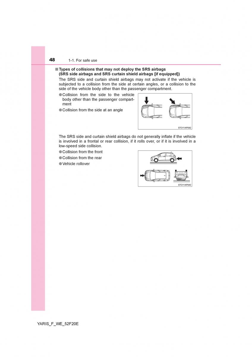 Toyota Yaris III 3 owners manual / page 48