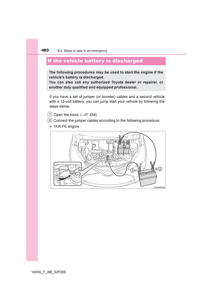 Toyota Yaris III 3 owners manual / page 480