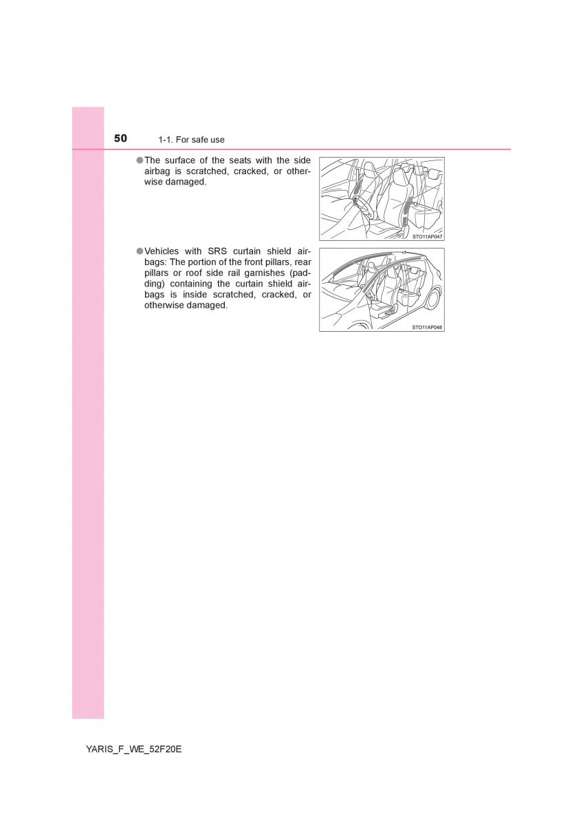 Toyota Yaris III 3 owners manual / page 50