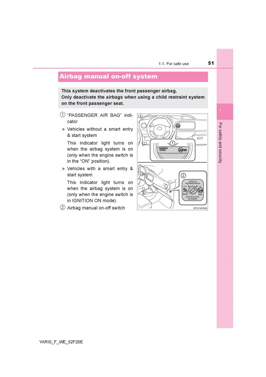 Toyota Yaris III 3 owners manual / page 51