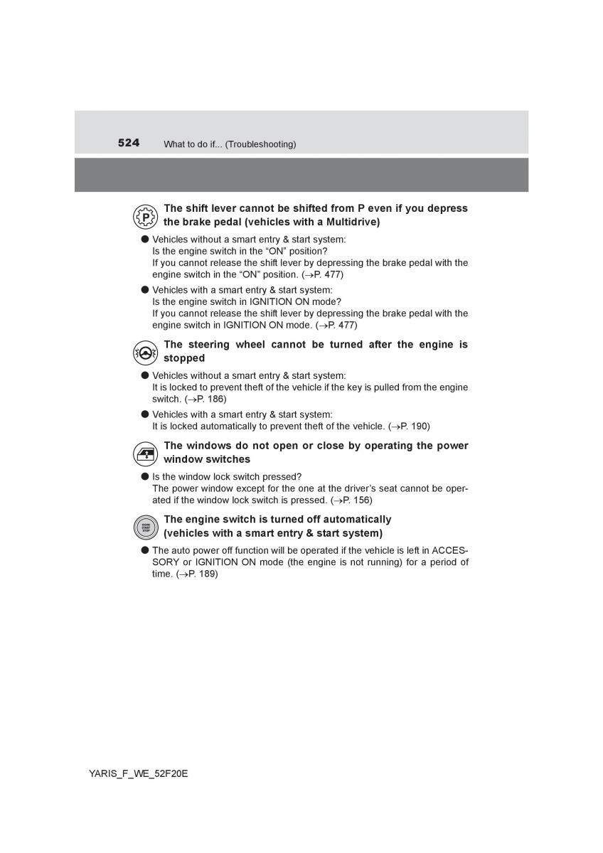 Toyota Yaris III 3 owners manual / page 524