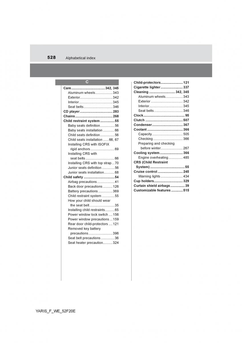 Toyota Yaris III 3 owners manual / page 528