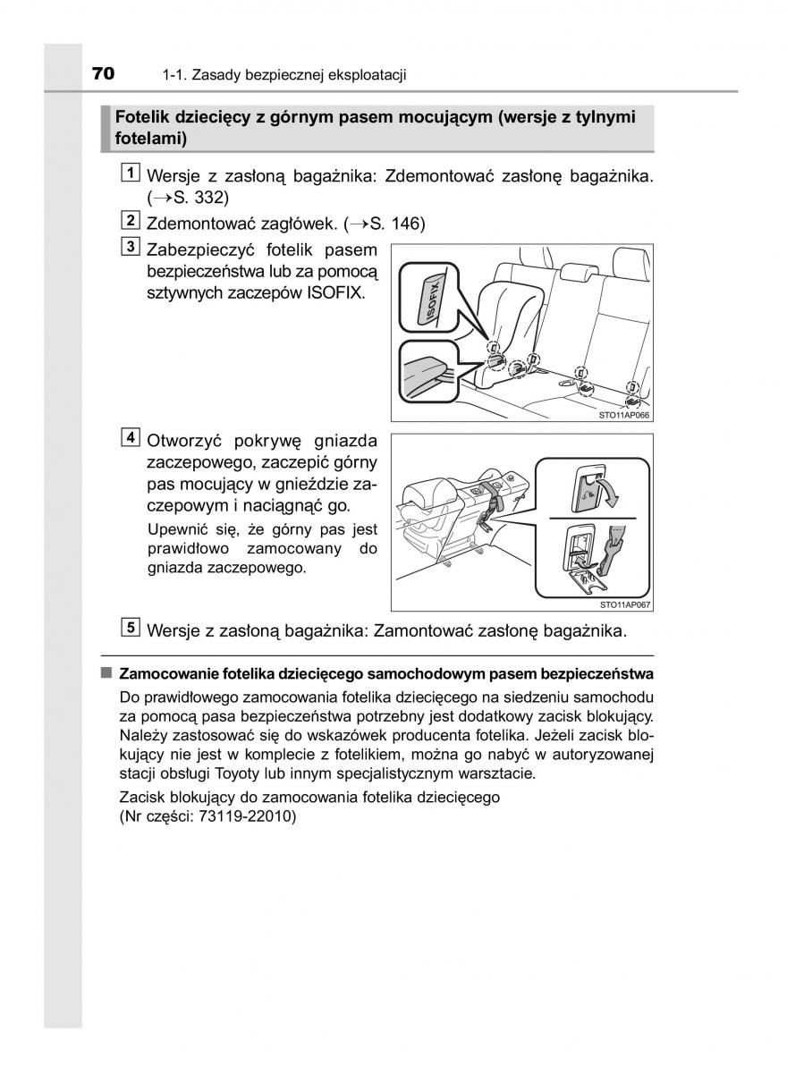 Toyota Yaris III 3 owners manual instrukcja obslugi / page 70