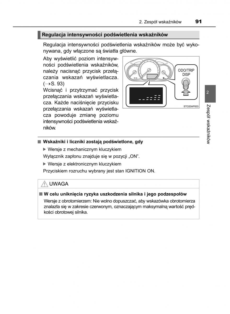 Toyota Yaris III 3 owners manual instrukcja obslugi / page 91