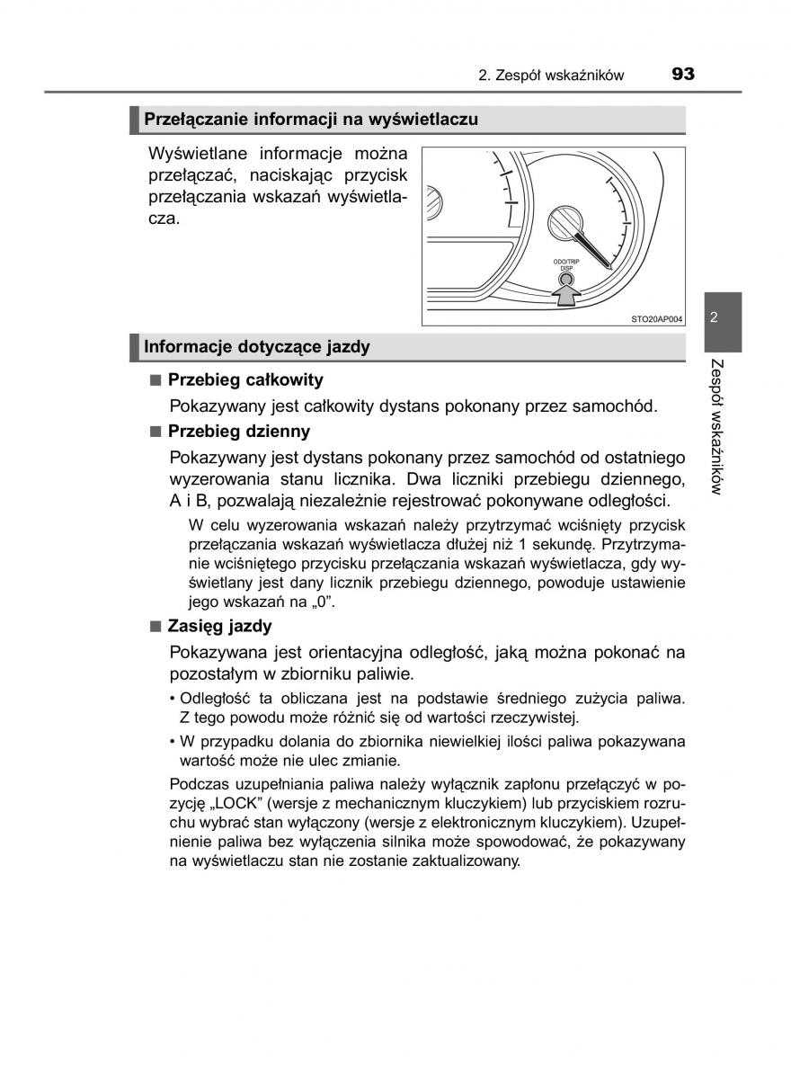 Toyota Yaris III 3 owners manual instrukcja obslugi / page 93