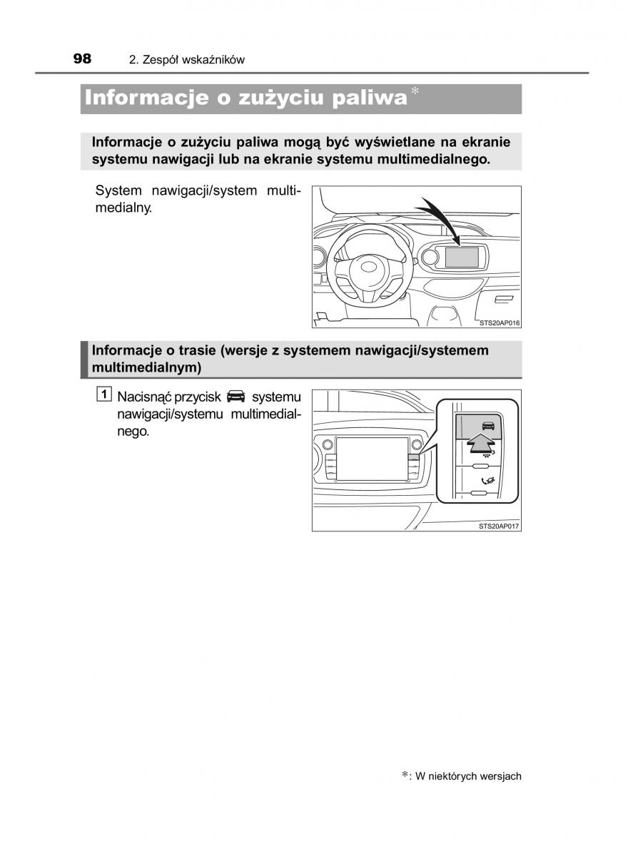 Toyota Yaris III 3 owners manual instrukcja obslugi / page 98