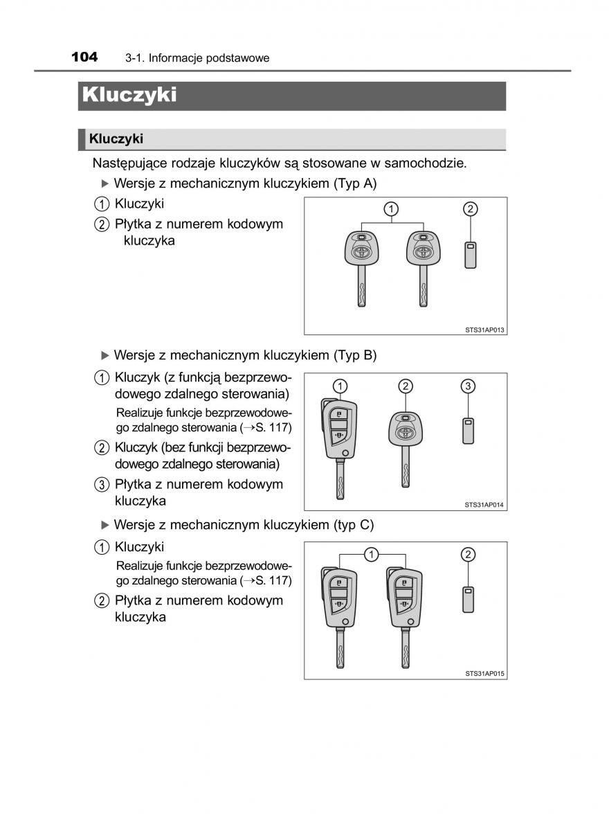 Toyota Yaris III 3 owners manual instrukcja obslugi / page 104