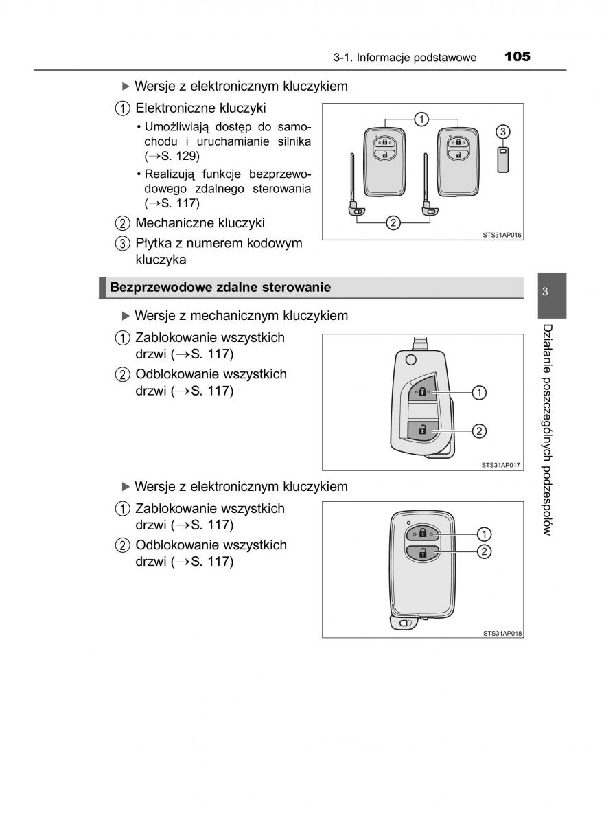 Toyota Yaris III 3 owners manual instrukcja obslugi / page 105