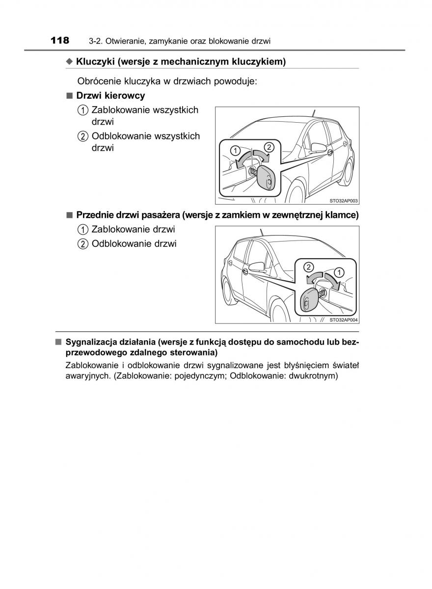 Toyota Yaris III 3 owners manual instrukcja obslugi / page 118