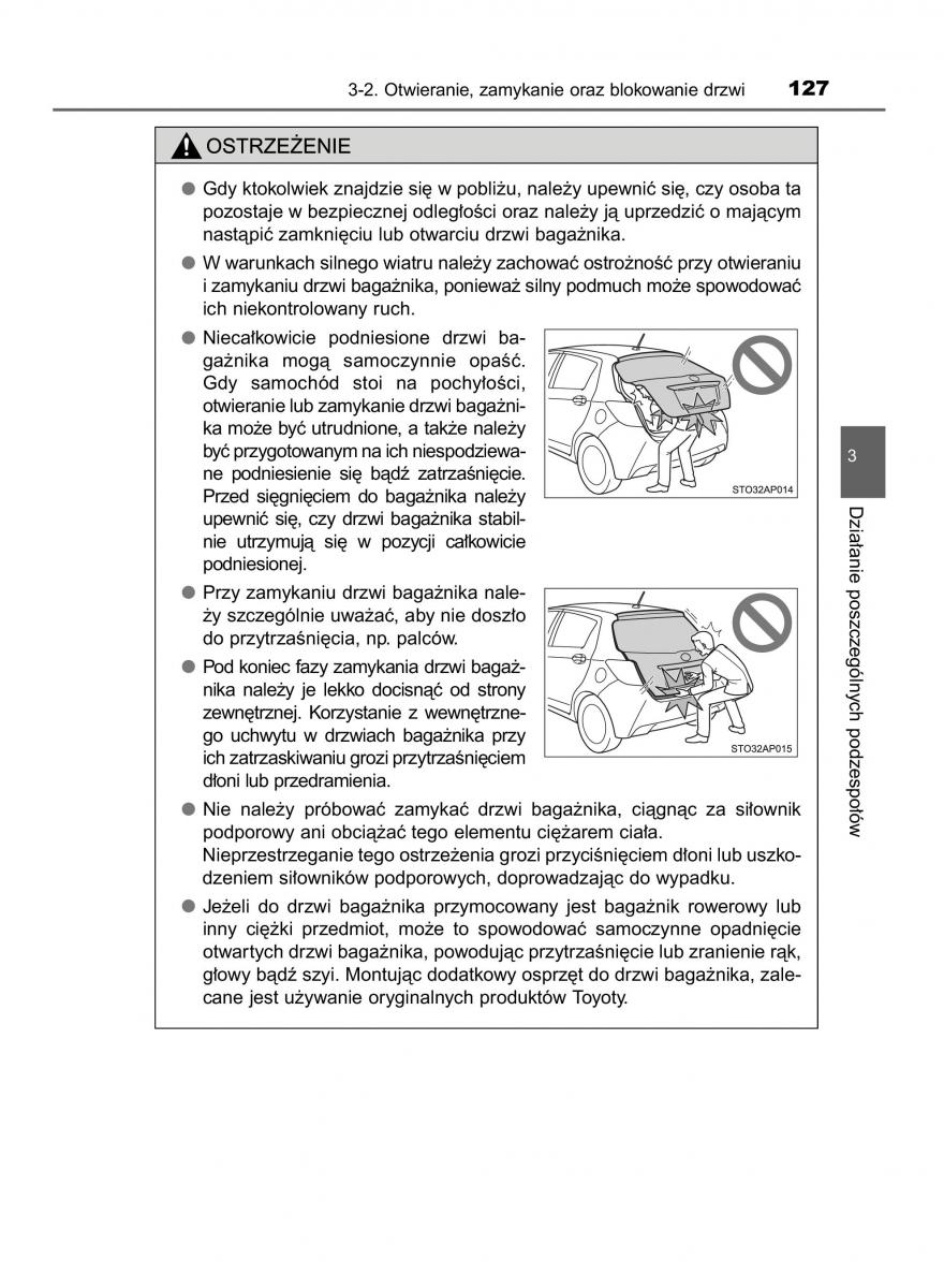 Toyota Yaris III 3 owners manual instrukcja obslugi / page 127