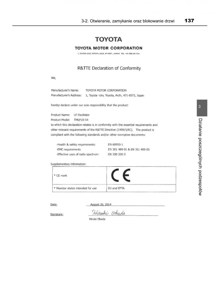 Toyota Yaris III 3 owners manual instrukcja obslugi / page 137