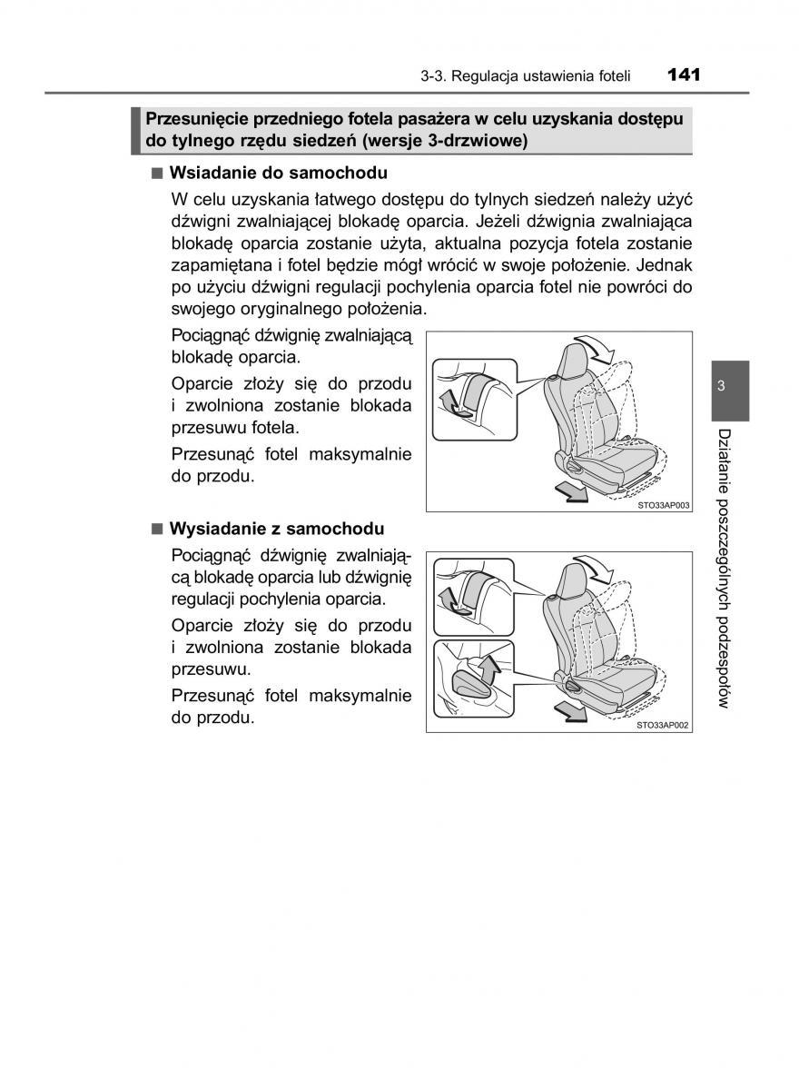 Toyota Yaris III 3 owners manual instrukcja obslugi / page 141