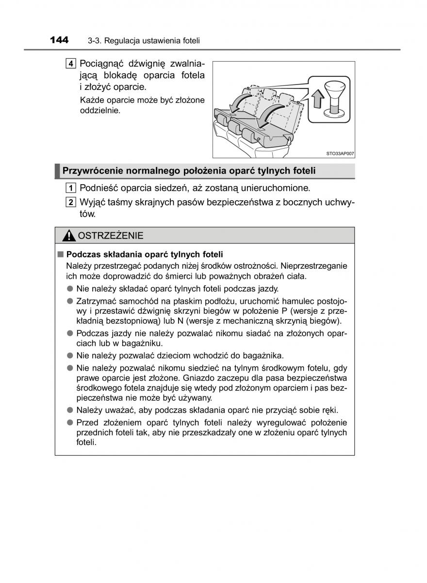 Toyota Yaris III 3 owners manual instrukcja obslugi / page 144