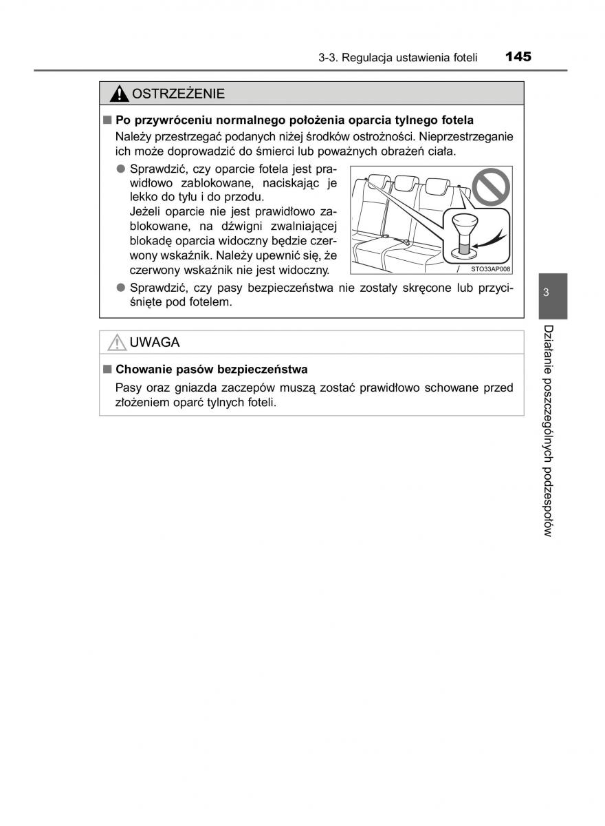 Toyota Yaris III 3 owners manual instrukcja obslugi / page 145