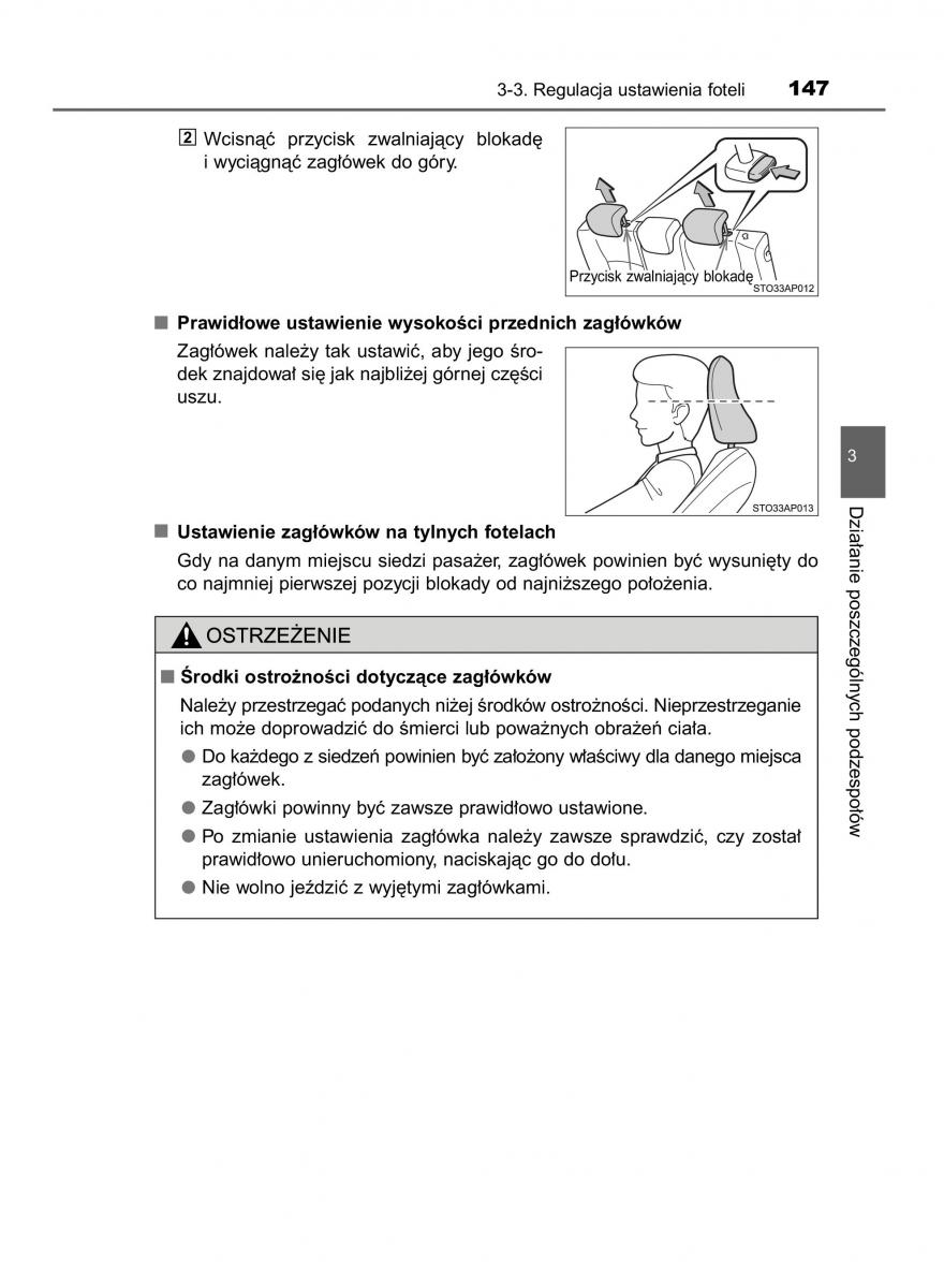 Toyota Yaris III 3 owners manual instrukcja obslugi / page 147