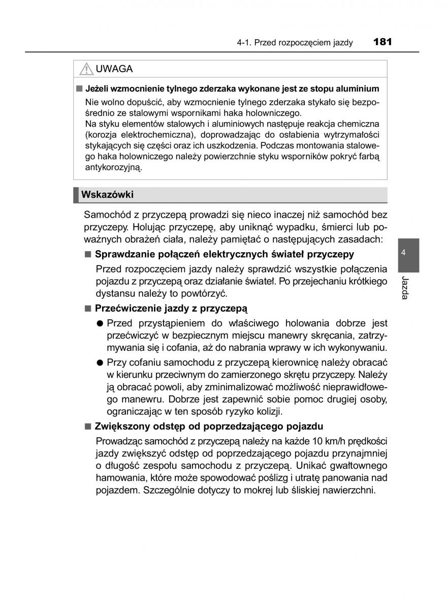 Toyota Yaris III 3 owners manual instrukcja obslugi / page 181