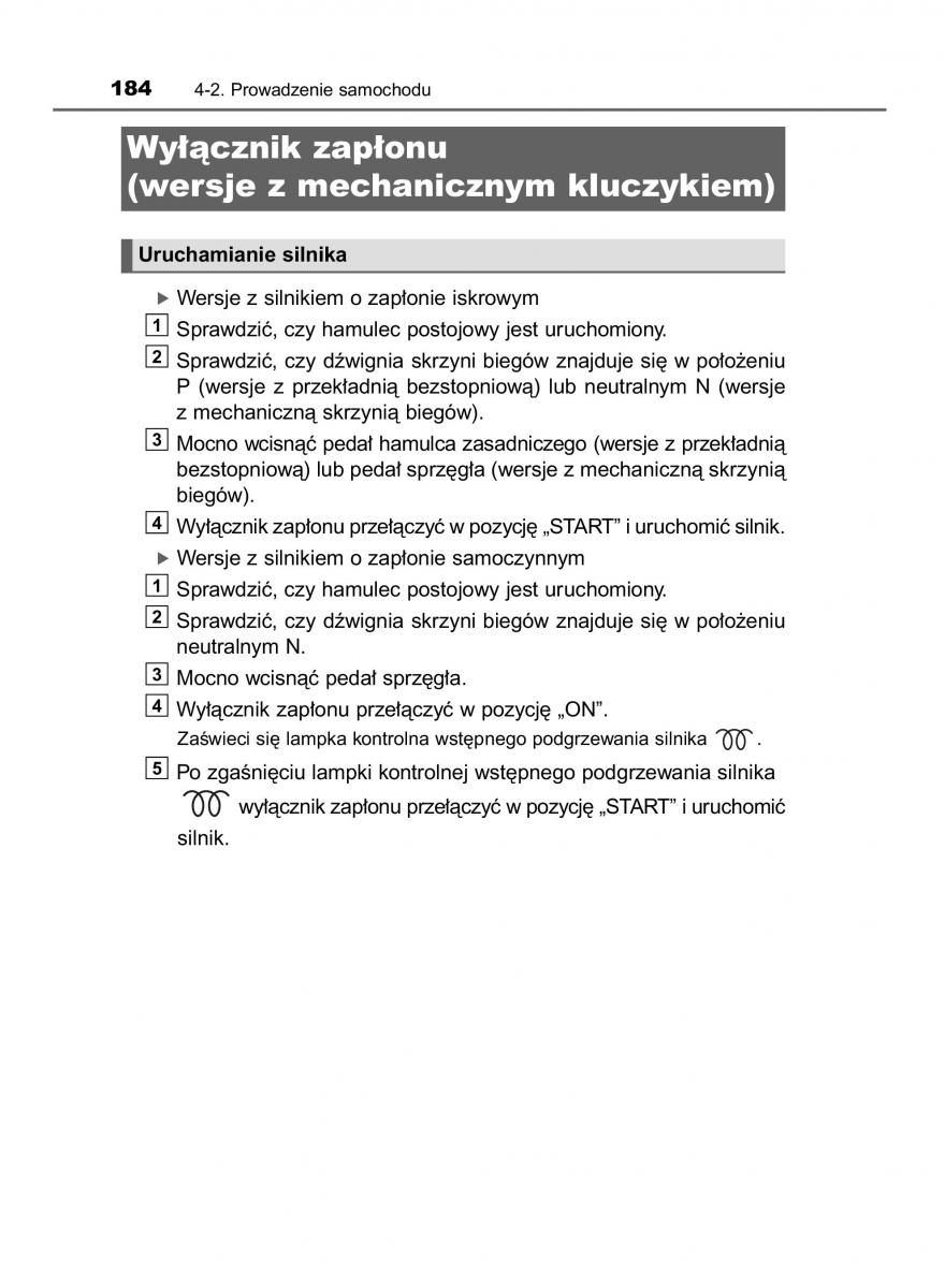 Toyota Yaris III 3 owners manual instrukcja obslugi / page 184