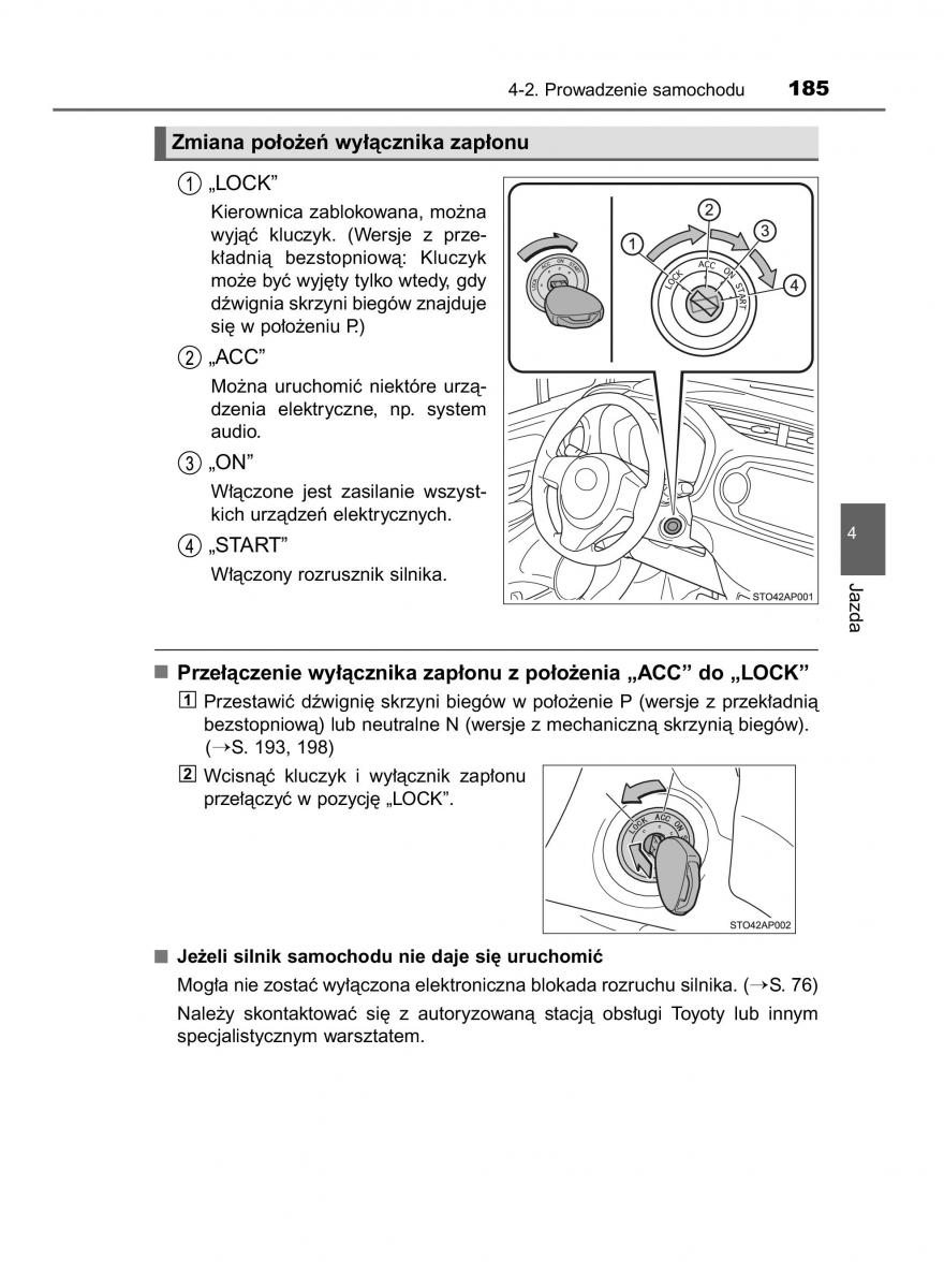 Toyota Yaris III 3 owners manual instrukcja obslugi / page 185