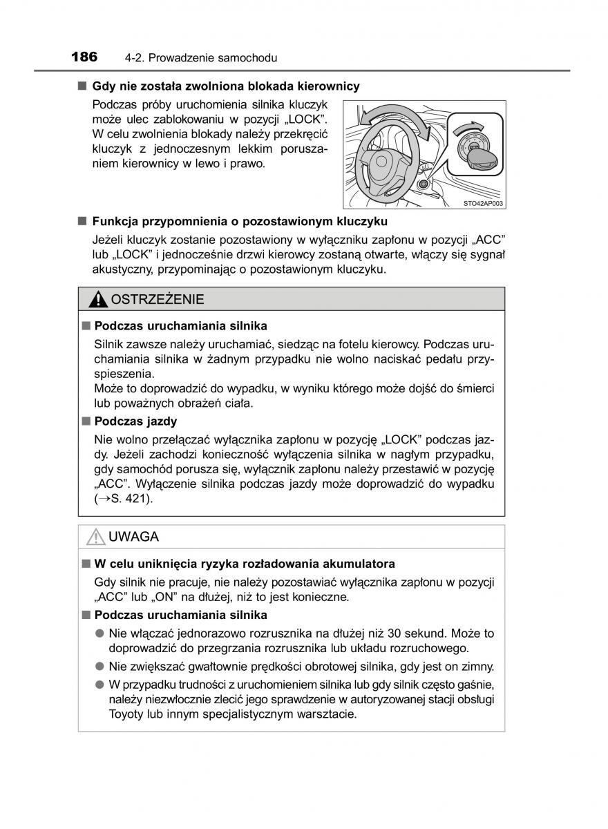 Toyota Yaris III 3 owners manual instrukcja obslugi / page 186