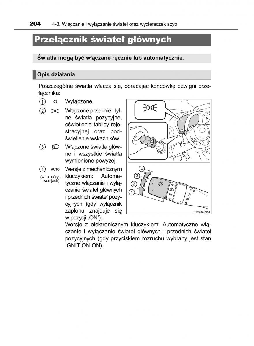 Toyota Yaris III 3 owners manual instrukcja obslugi / page 204