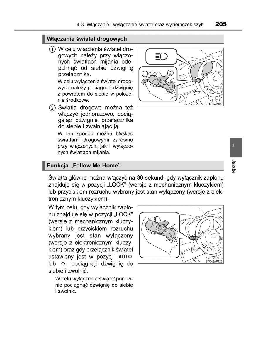 Toyota Yaris III 3 owners manual instrukcja obslugi / page 205