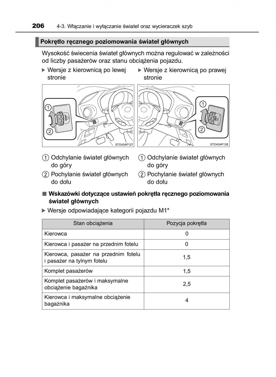 Toyota Yaris III 3 owners manual instrukcja obslugi / page 206