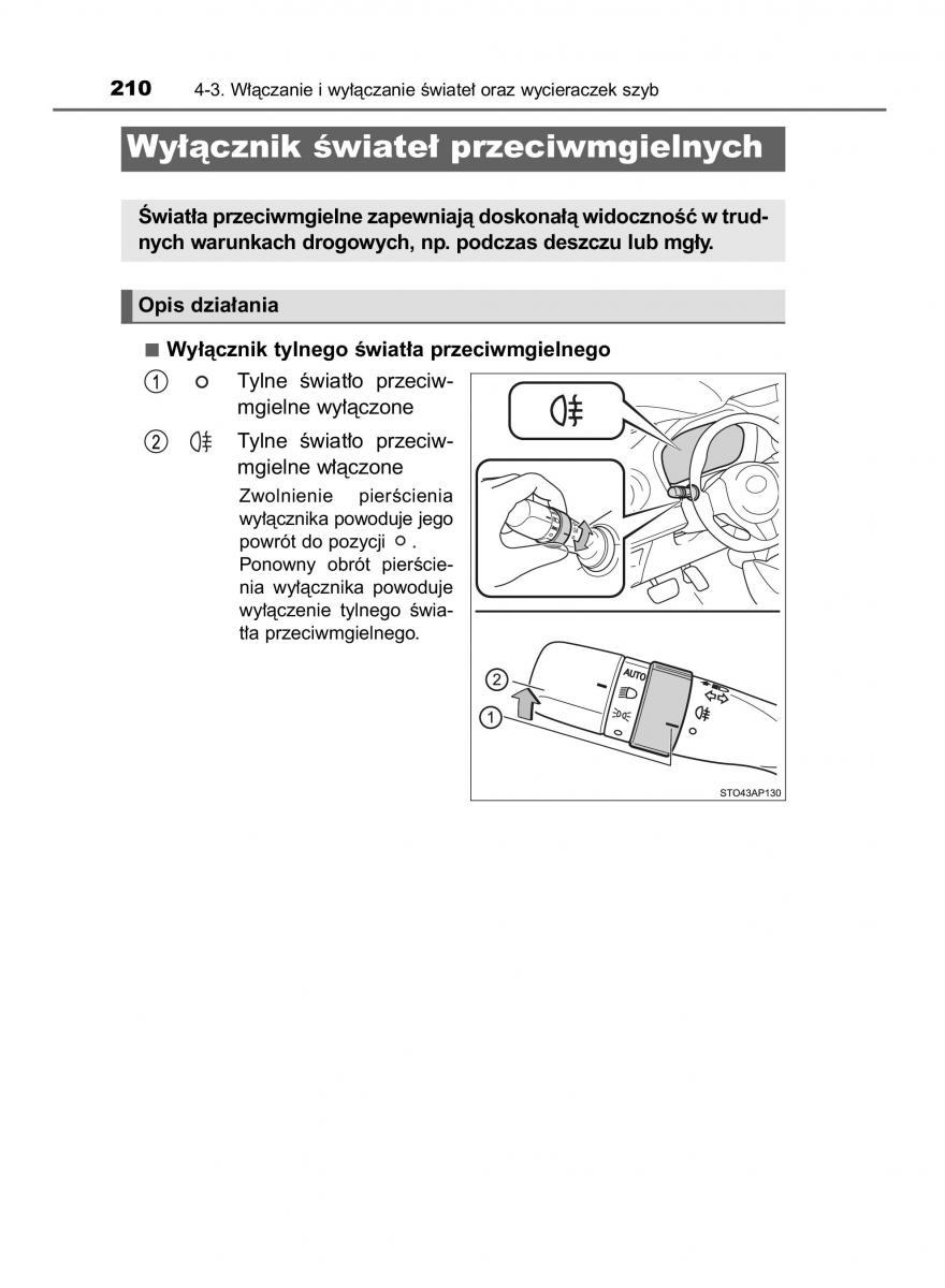 Toyota Yaris III 3 owners manual instrukcja obslugi / page 210